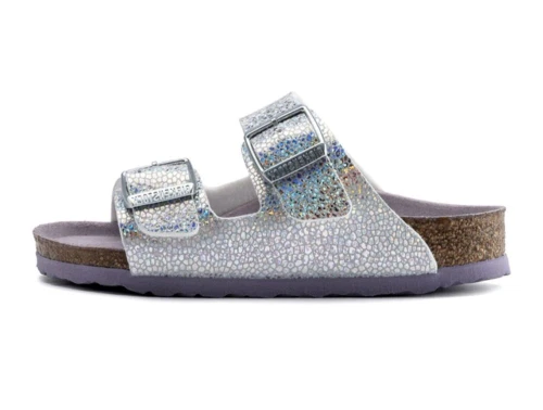 Birkenstock Arizona sølv/lavendel (medium-bred)- str 31 til 35